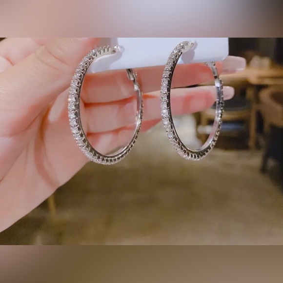 #334 | Bling Hoop Earrings - Picture 4 of 5